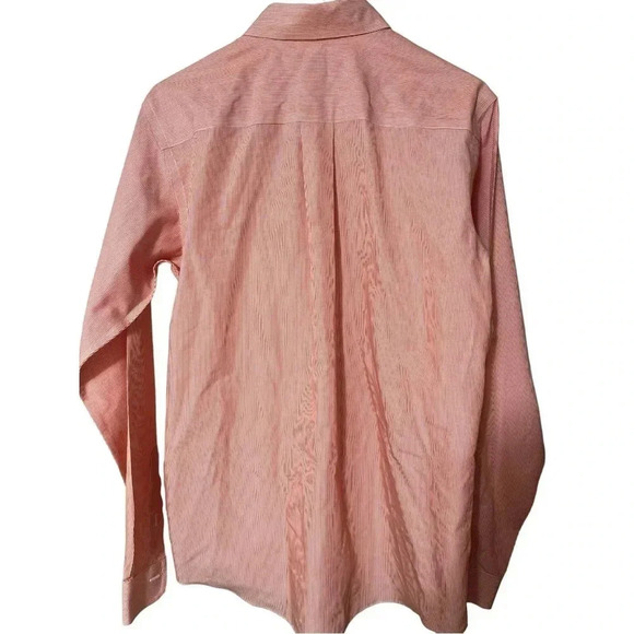 Brooks Brothers Orange White  Button Down Shirt Youth Church Easter Spring - Picture 2 of 7